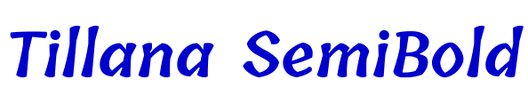 Tillana SemiBold шрифт